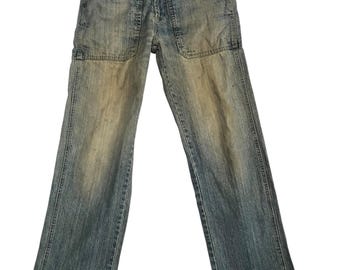 grand global denim broek met grote zakken