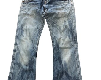 Vintage Edwin 503 Blue Trip Flare Jeans - Y2K Boot Cut Denim W31