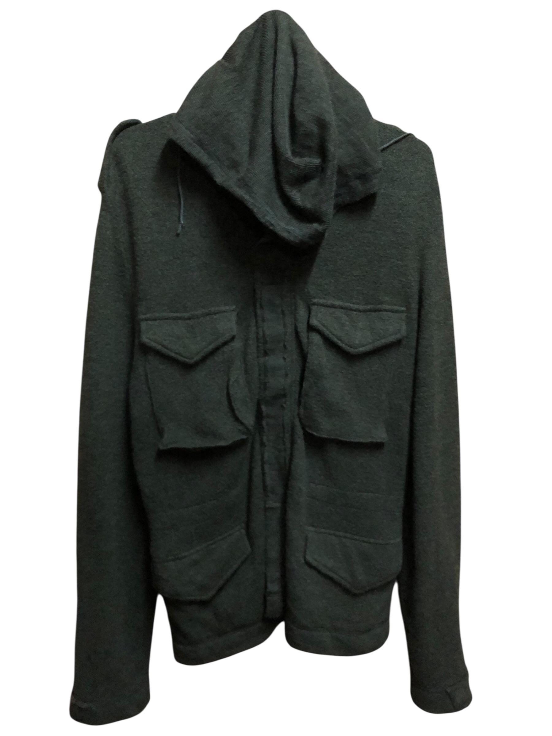 希少 11aw zucca hooded military jacket Cabane De Zucca Wool Hooded Military Style Multipocket Jacket - Etsy