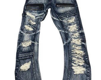 Sex pot Revenge Harajuku Punk Vkei Distressed J Curve Denim Pants
