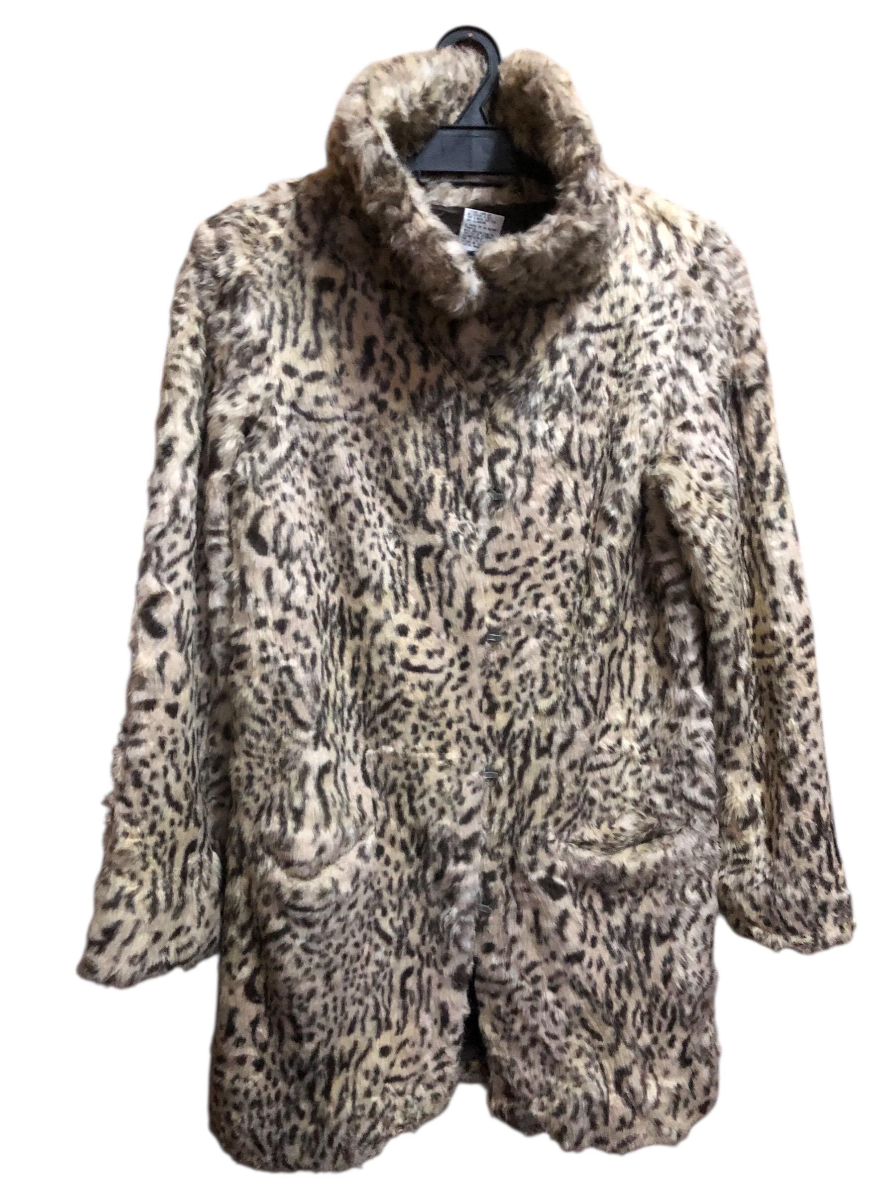 Agness B. Paris Faux Fur Leopard Motif Jacket - Etsy