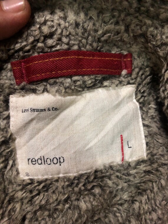 Levi’s Red Loop Stripe Fleece Sherpa Lining Jacket - image 3