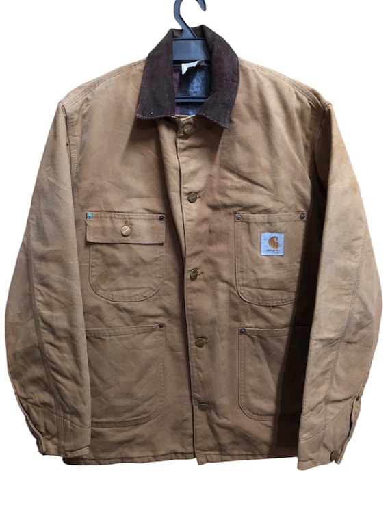 Vintage 90's Carhartt Michigan Chore Blanket Lined Jacket - Etsy