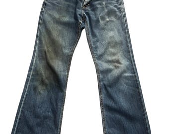 Vintage Edwin 503 Blue Trip Japan Flare Denim Jeans Edwin Bootcut