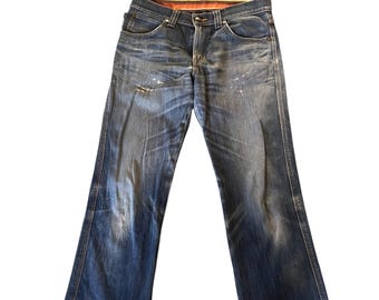 Vintage Edwin 503 Blue Trip Flare Jeans - Y2K Boot Cut Denim W31