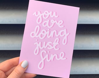 Inspirational Quote Postcards Hand Designed A6 Card Love Wins Postcard Print LGBTQ+ Positive Pride
