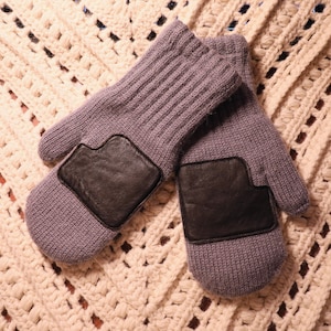 Genuine Goatskin Leather Palmed, Boucle Lined Mittens/NEAFP Processed