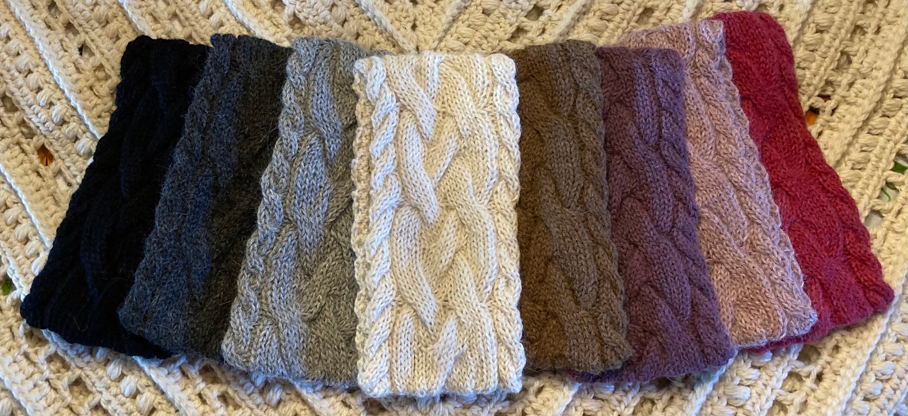 Peruvian Alpaca handmade chunky knit braided headbands . Handmade reversible alpaca headbands by Peruvian Accent main image 3