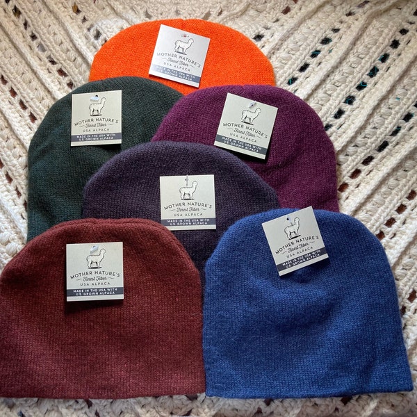 Alpaka Beanie - Mehrere Farben/Wintermütze/NEAFP verarbeitet