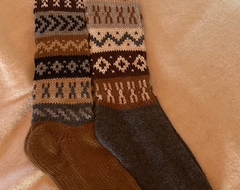 Calzini lunghi in alpaca con fantasia/Calzini lunghi in alpaca/Calzini in alpaca con fantasia