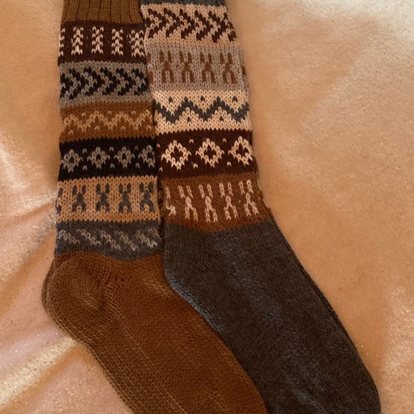 Gemusterte lange Alpaka-Socken/lange Alpaka-Socken/gemusterte Alpaka-Socken