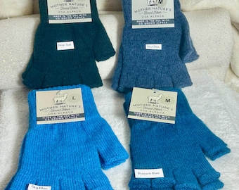 Alpaca Half Finger Gloves/neafp Processed