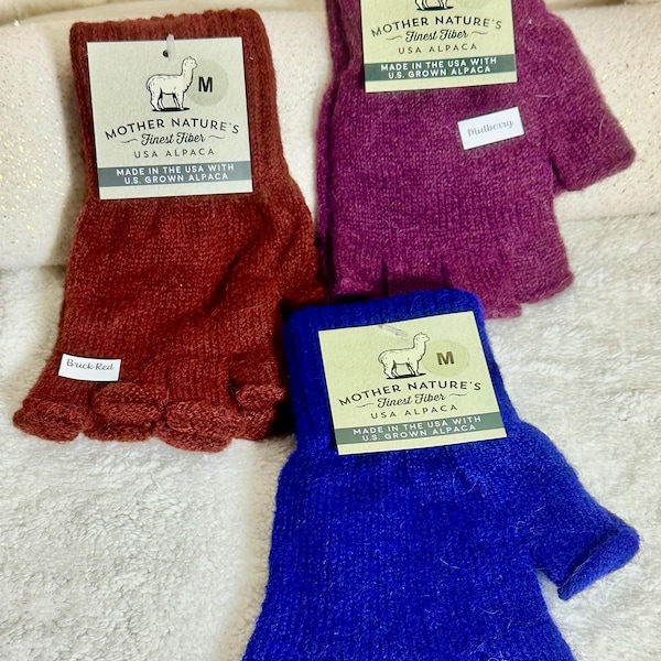 Alpaca Half Finger Gloves/NEAFP Processed