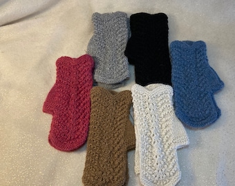 100% Alpaca Scallop Lace Fingerless Gloves/Alpaca Fingerless Gloves/Fingerless Gloves