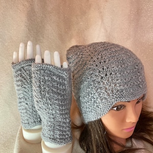 100% Alpaca Scallop Lace Hat/Scallop Lace Alpaca Hat/Scallop Lace Hat/Alpaca Hat/Winter hat