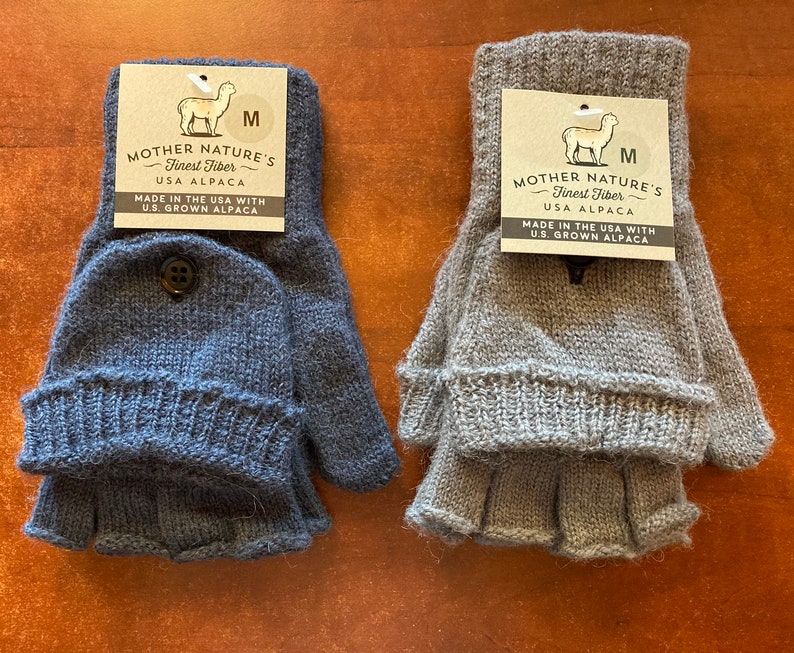 Alpaca Glitten/Half Finger Winter Gloves/NEAFP Processed image 3