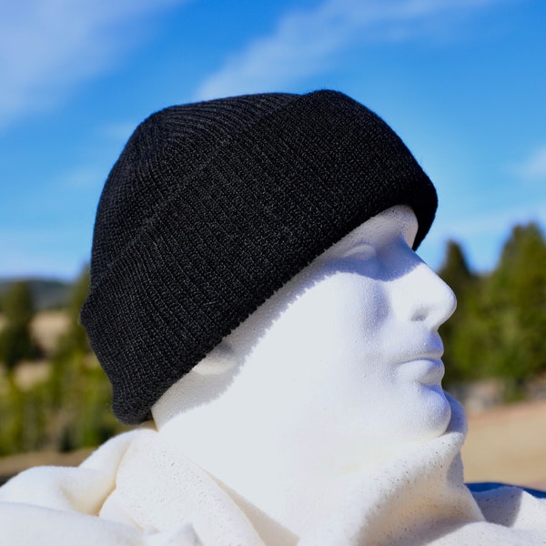 Men's Double Knit English Alpaca Hat/100% Men's Alpaca Hat