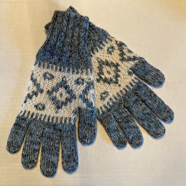 Dallas Pattern Full Finger Alpaca Gloves/100% Alpaca Gloves