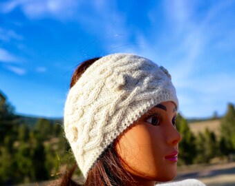 100% Alpaca Cable Headband