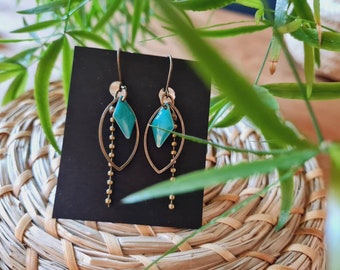 Klila - Co Long Leaf Earrings