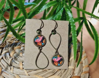 Klila - Co Asymmetrical glass earrings