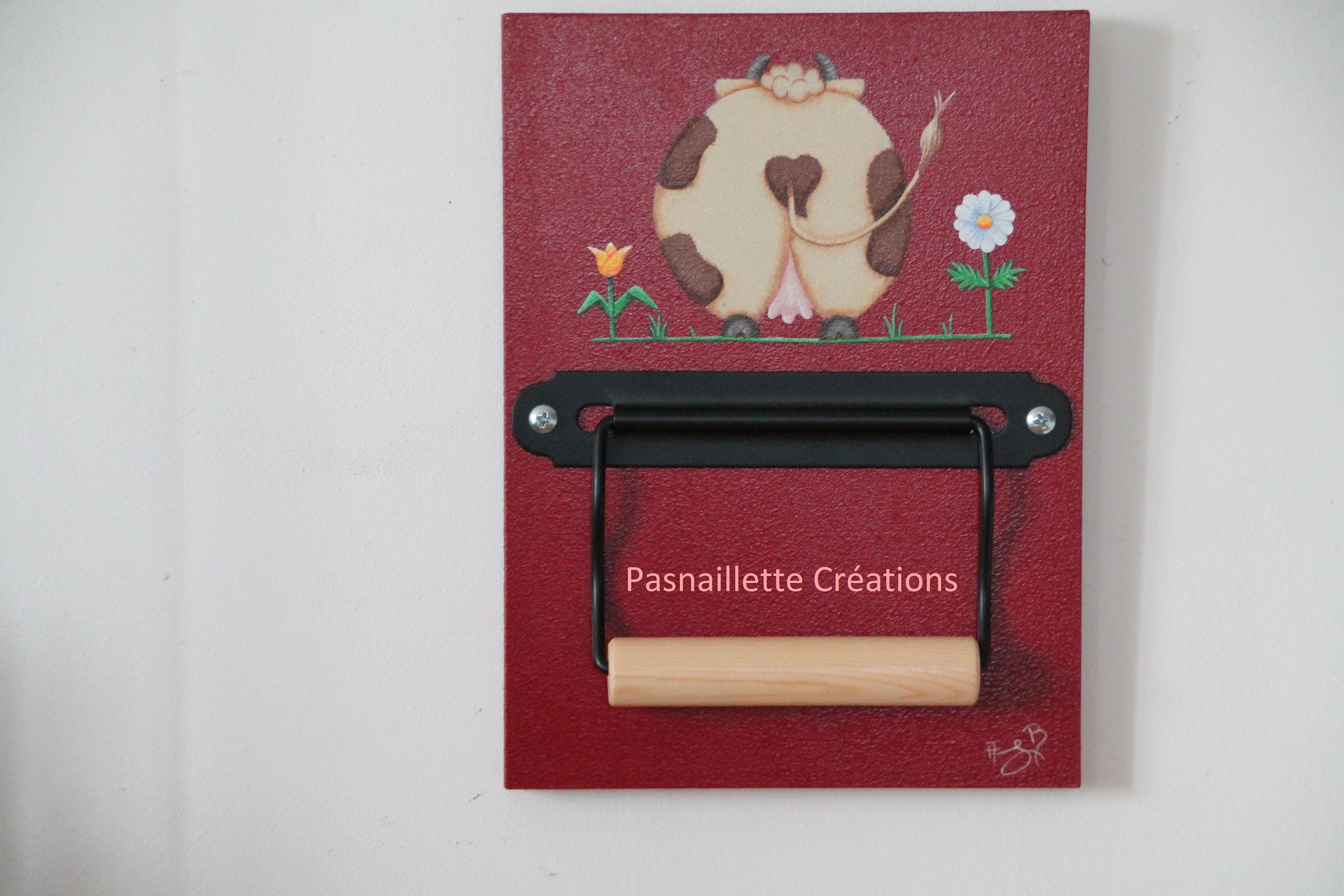 Dévidoir, Dérouleur, Distributeur, Porte Rouleaux Papier Toilette Original. Vache Humoristique Toute