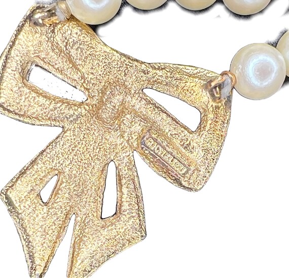 Vintage Signed RICHELIEU Rhinestone and Pearl Nec… - image 4