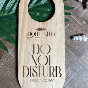 Personalized Wooden Door Hanger Hotel Do Not Disturb