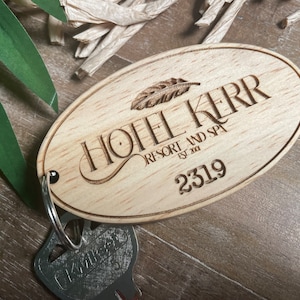 Wooden Custom Hotel Keychain