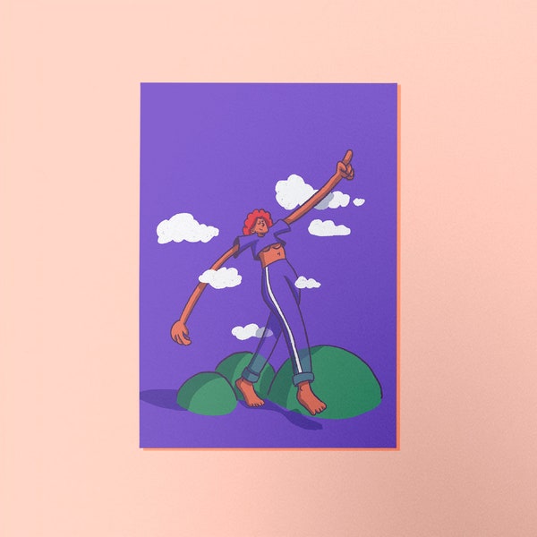 Carte postale - Dans les nuages