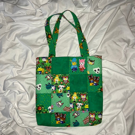 Animal Crossing Quilted Tote Bag ACNH Cotton Hand Sewn Etsy