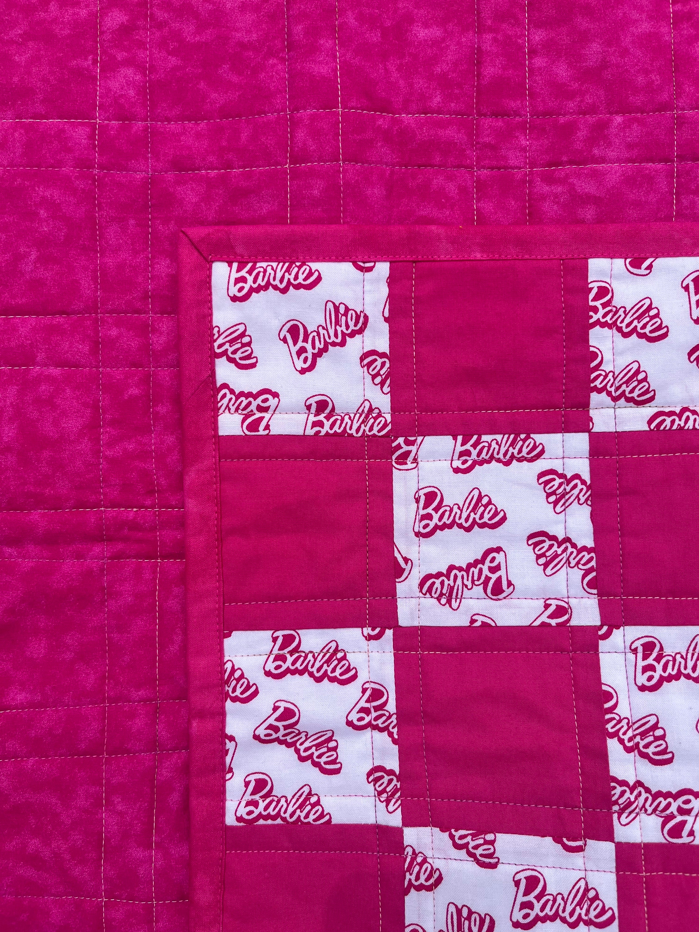 Pink Barbie Quilt 100 Cotton Lap Bed Quilt Baby Blanket Etsy