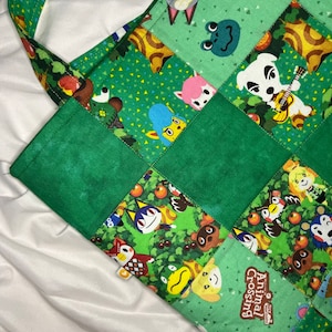 Sac fourre-tout matelassé Animal Crossing - ACNH - Coton cousu main - Sac shopping -