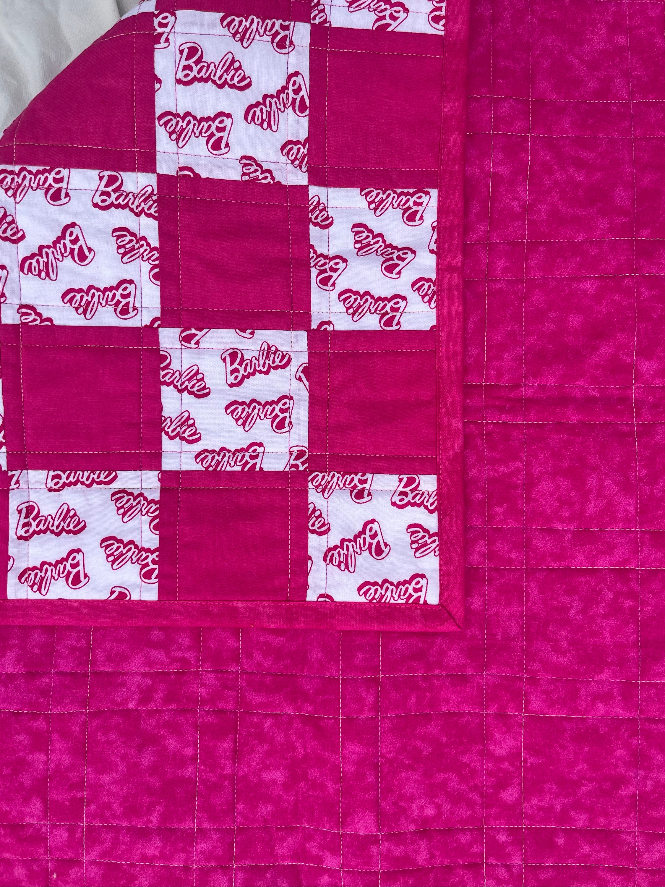 Pink Barbie Quilt 100 Cotton Lap Bed Quilt Baby Blanket Etsy