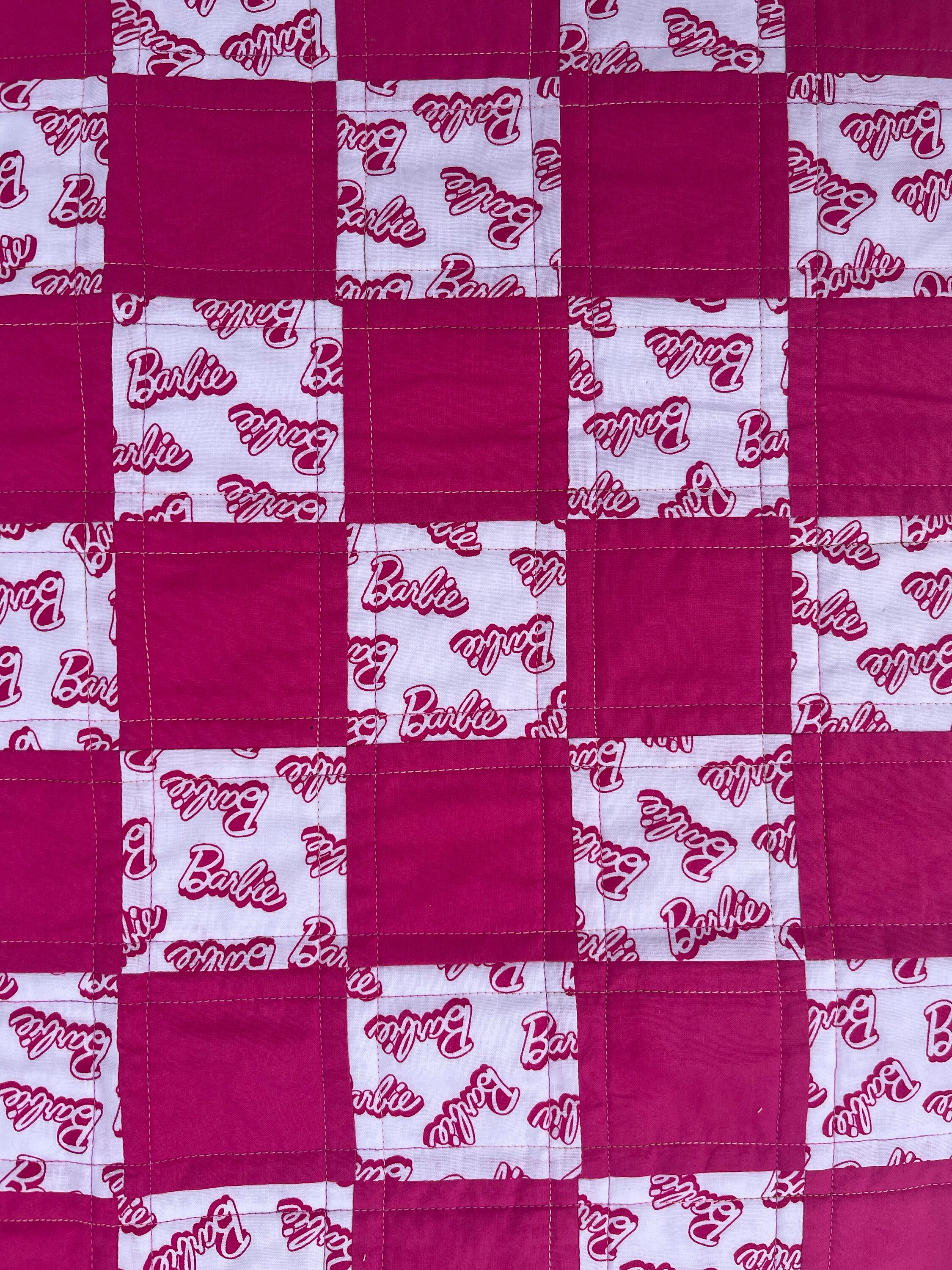 Pink Barbie Quilt 100 Cotton Lap Bed Quilt Baby Blanket Etsy