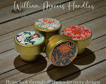 William Morris lådknoppar: Handgjorda handtag, skåpbeslag. Lådhandtag. Priset är per knopp