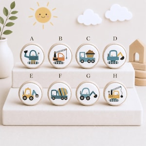 Construction knobs: Light Beige Handles. Handcrafted knobs. Digger dresser pulls image 4