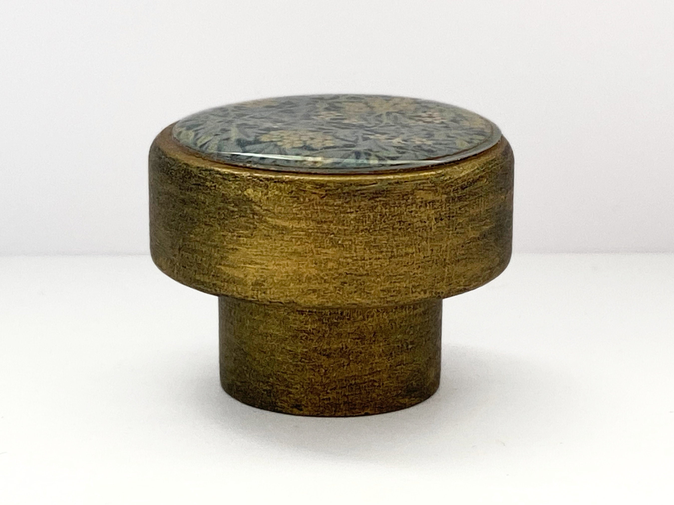 Floral Art Nouveau Drawer Knob Handles Set 5 35mm Dresser Etsy