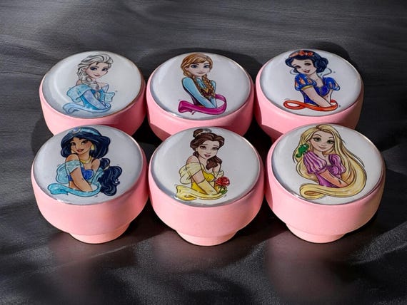 princess dresser knobs Gotham Decor Pink Princess Crown Ceramic Drawer Knob - Cabinet And Furniture Knobs
