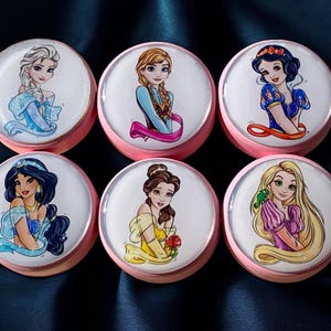 Princess Pink Wooden Drawer Knobs: Handcrafted Cabinet Hardware. Price is per knob