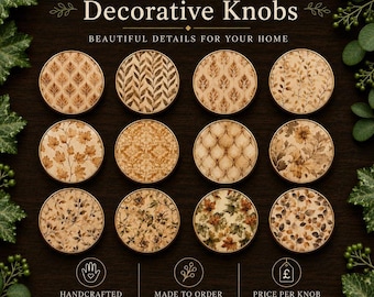 Brown Drawer Knobs | Cabinet Knobs | Beige Furniture Pulls| Decorative Cupboard Handles | Handcrafted Wooden Knobs