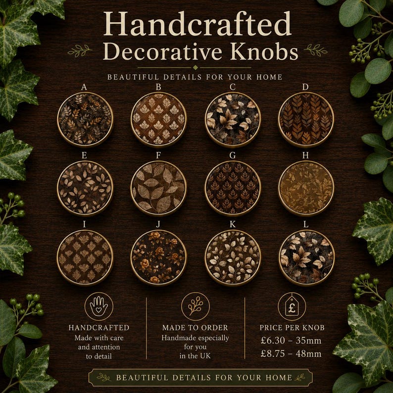 Puxadores de gaveta marrons | Puxadores de armário | Puxadores de móveis bege | Puxadores decorativos para armários | Puxadores de madeira artesanais imagem 4