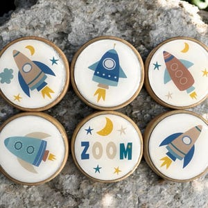 Space knobs, Rocket handles, Space pulls *price per knob, Dresser Handles,35 mm wooden Drawer Handles, Boys Room, Dresser pulls