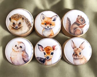 Woodland Animal Knobs: Handmade Children's Dresser Pulls. Price is per knob