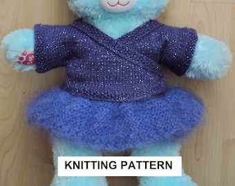 Bear Ballerina Outfit Knitting Pattern: Fits Build-A-Bear (PDF Pattern)