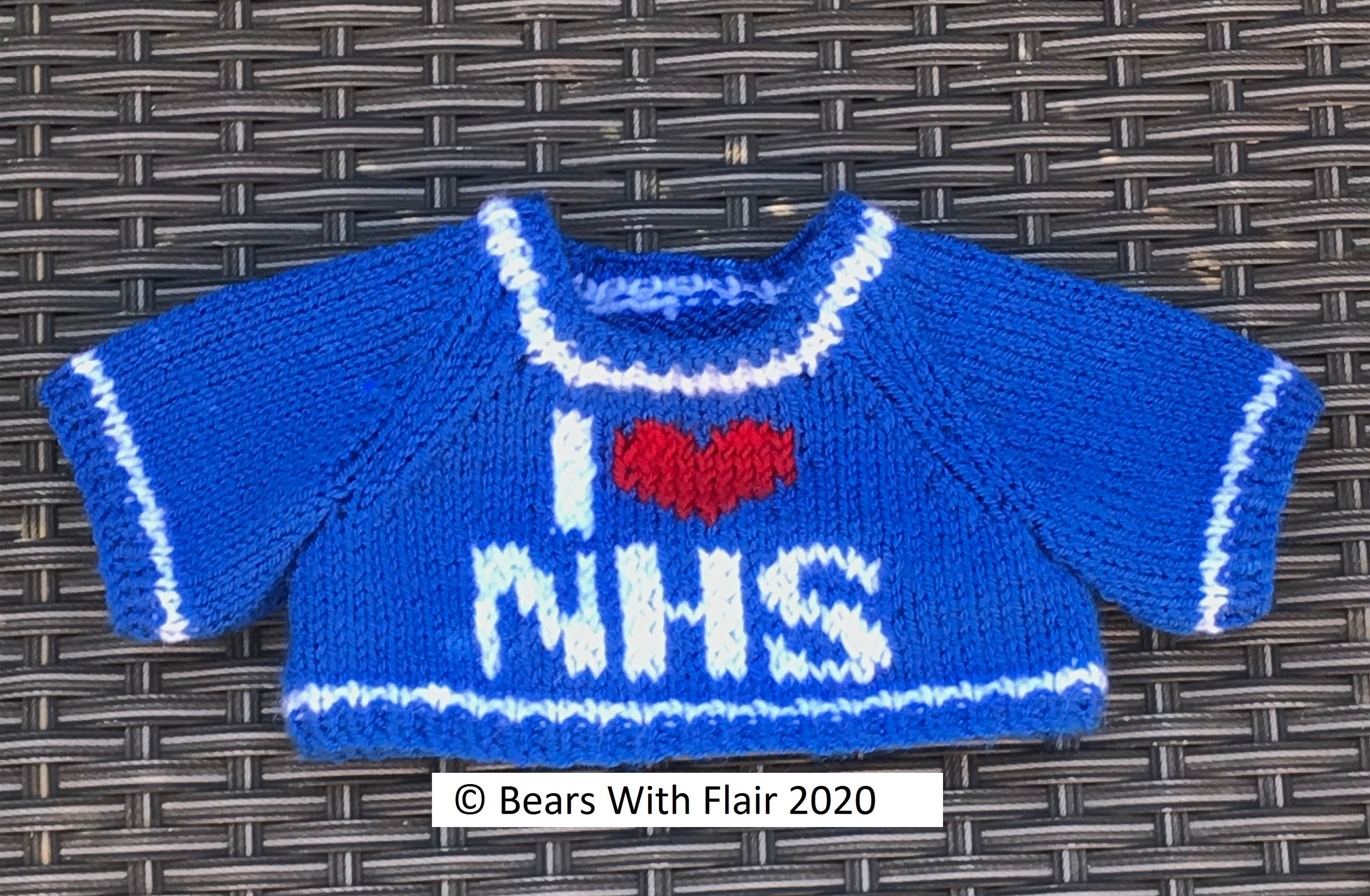 Knitting pattern for NHS charity bear I LoveHeart NHS jumper Etsy