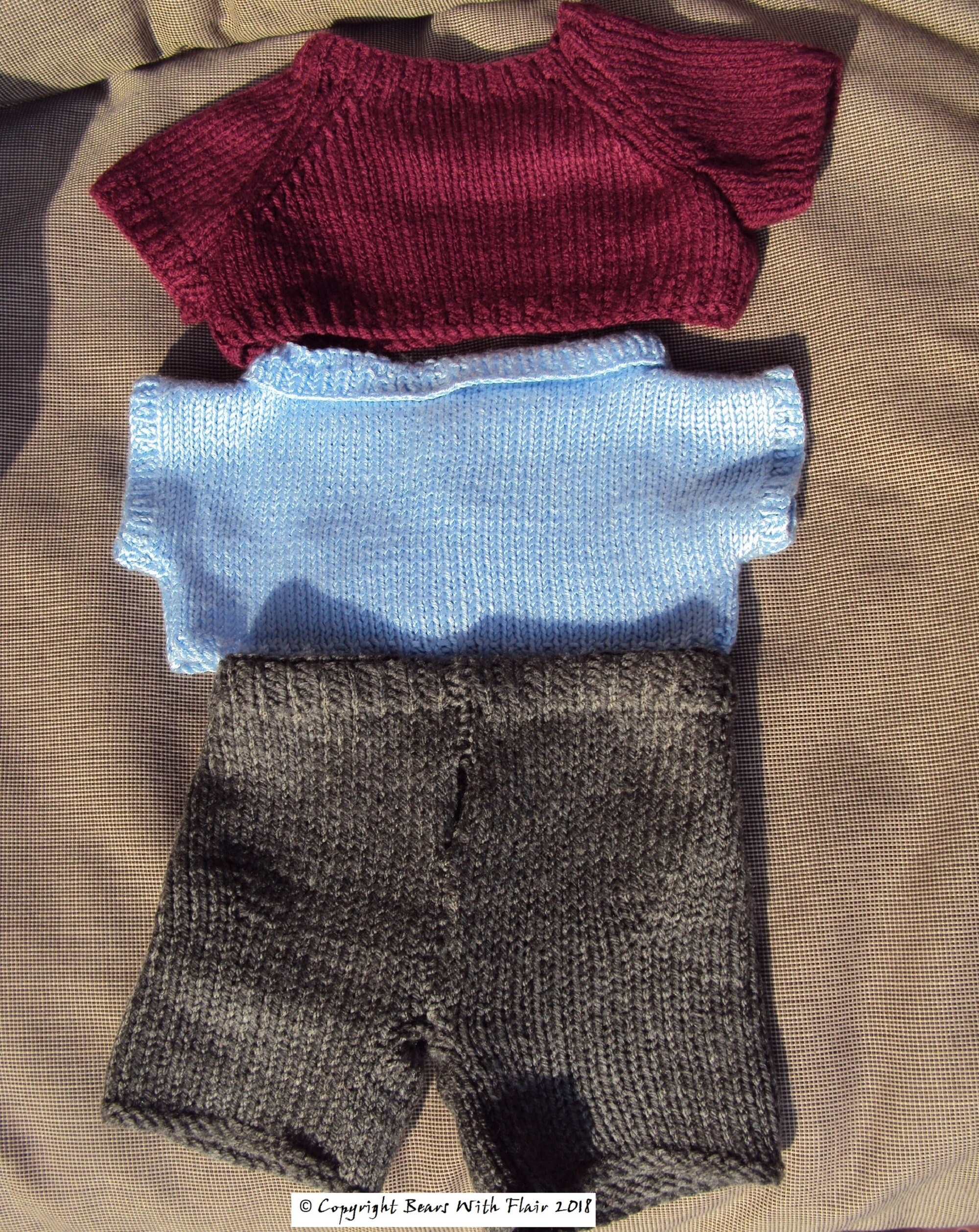 KNITTING PATTERN Instant Download PDF Boy Bear School