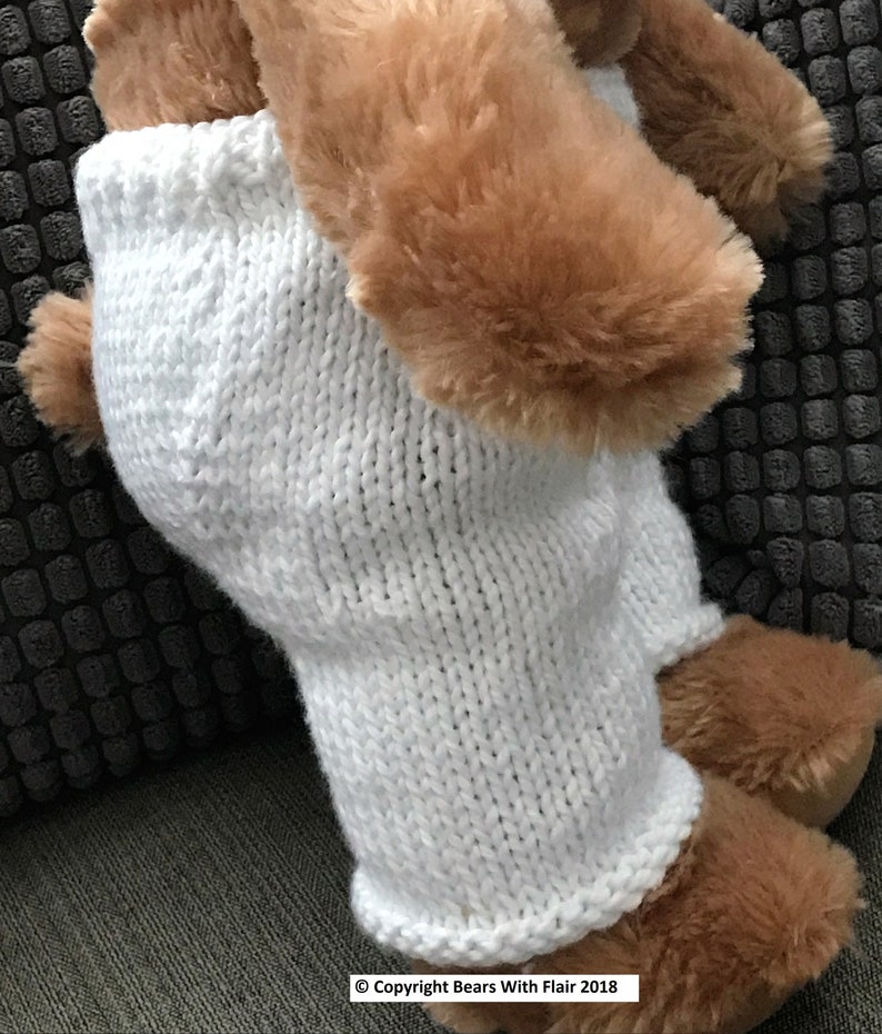 KNITTING PATTERN Instant download PDF bear karate outfit fits compatible with Build a Bear teddy teddies clothes clothing image 10