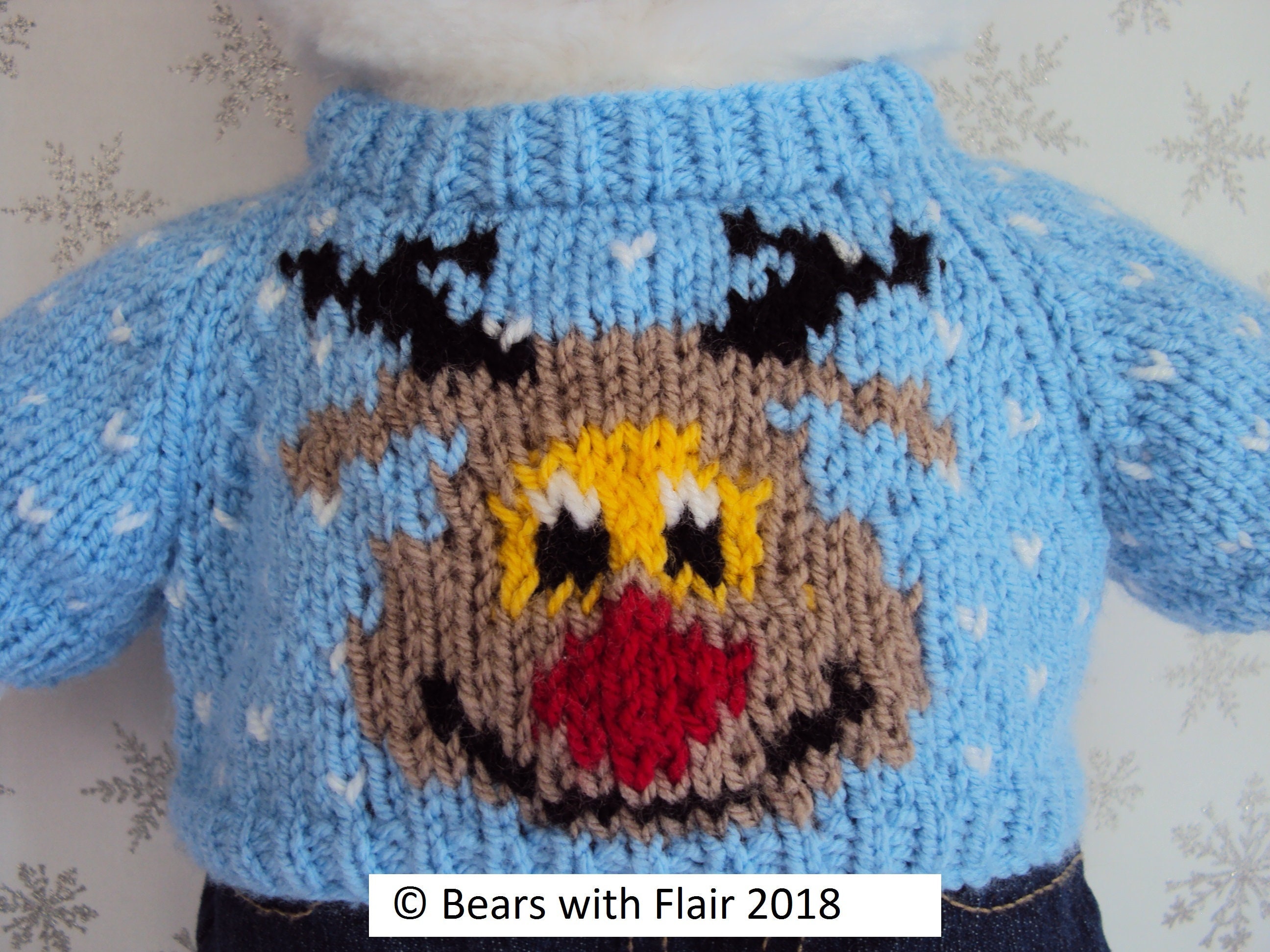 Knitting pattern Christmas jumper fits compatible with Build a Etsy