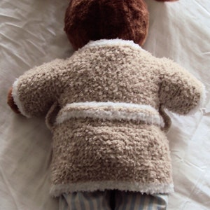 KNITTING PATTERN Instant download PDF bear dressing gown fits compatible with Build a Bear teddy teddies clothes clothing image 8